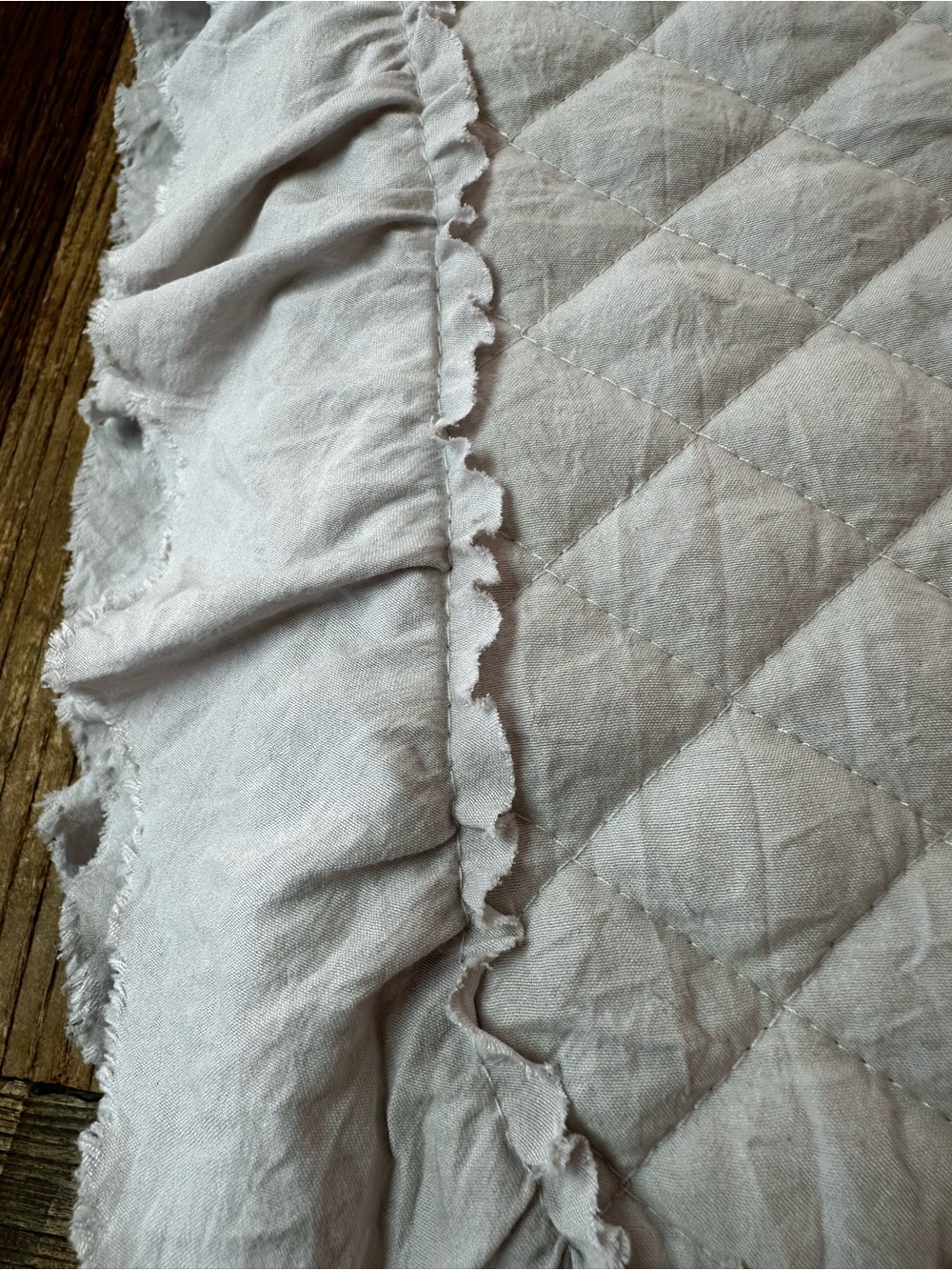 Ruffled Quilted Bed Throw in Light gray - Unbranded - Picture 10 of 12